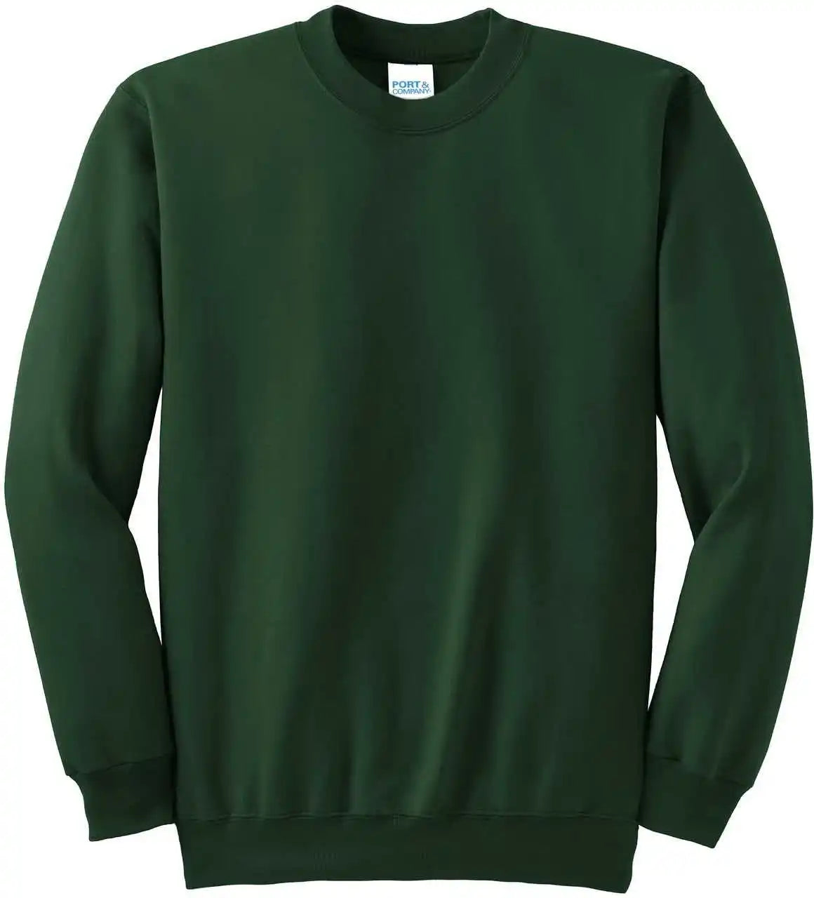 Port &amp; Company Pc90 Essential Fleece Crewneck Sweatshirt Dark Green