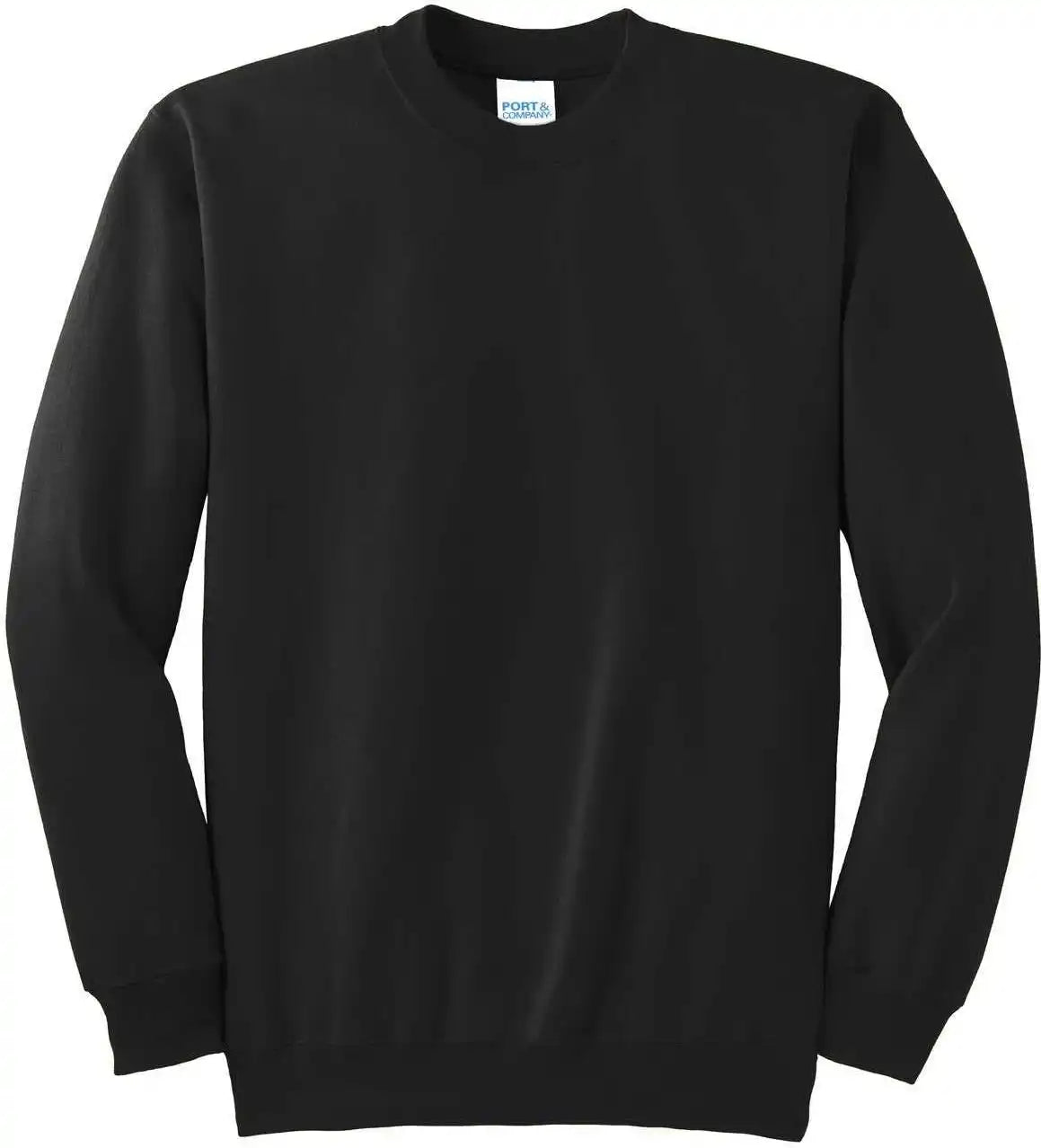 Port &amp; Company Pc90 Essential Fleece Crewneck Sweatshirt Jet Black