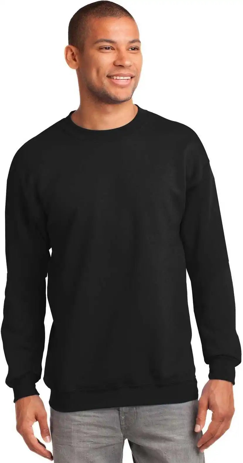 Port & Company Pc90 Essential Fleece Crewneck Sweatshirt Jet Black
