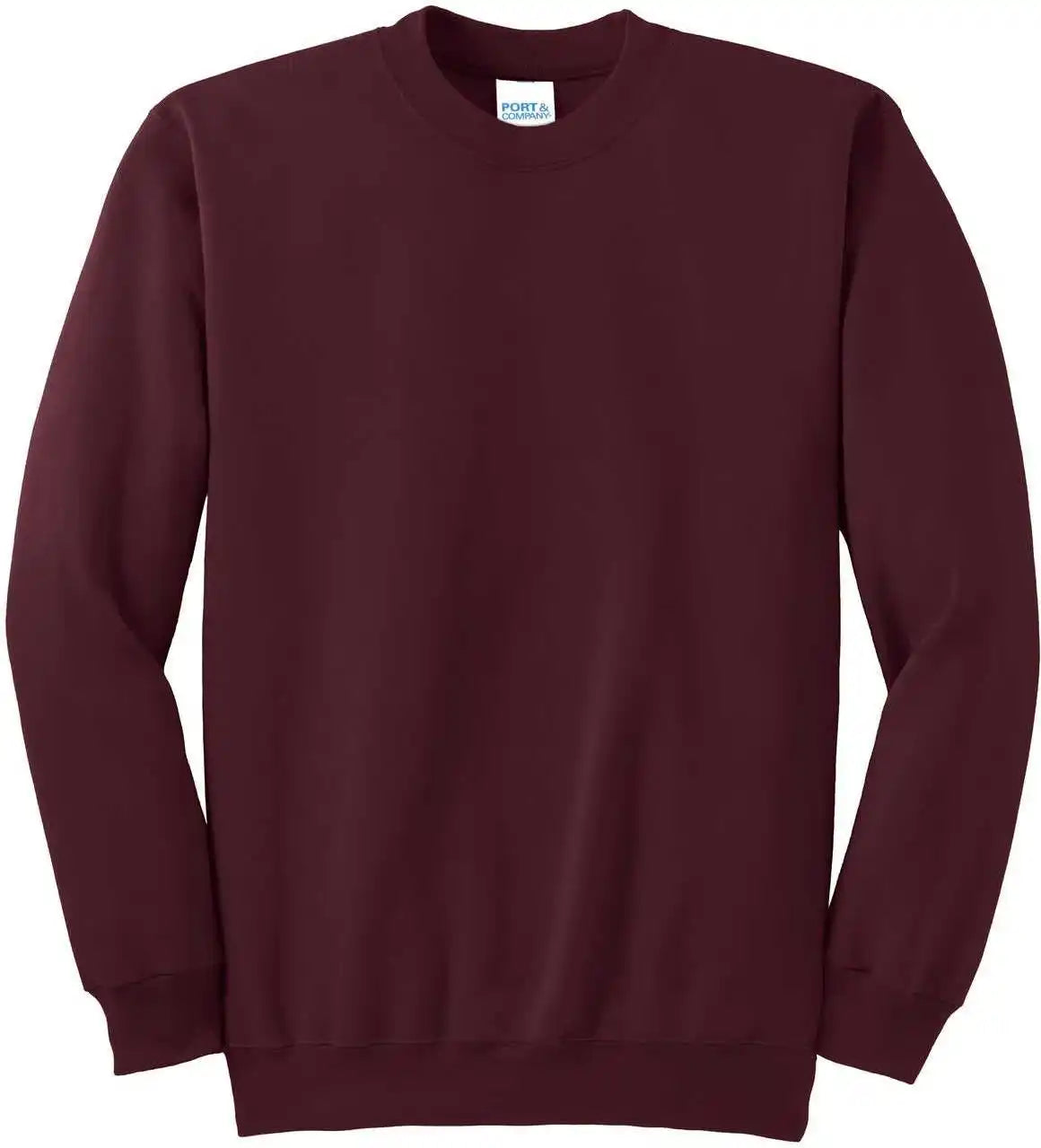 Port &amp; Company Pc90 Essential Fleece Crewneck Sweatshirt Maroon