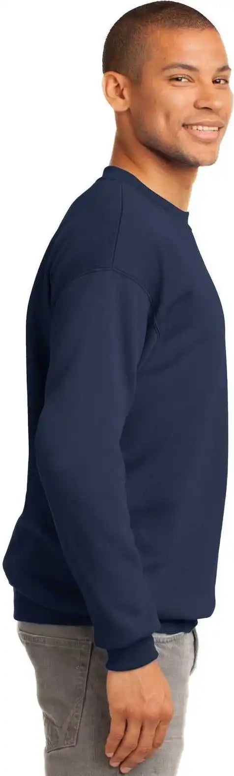Port &amp; Company Pc90 Essential Fleece Crewneck Sweatshirt Navy