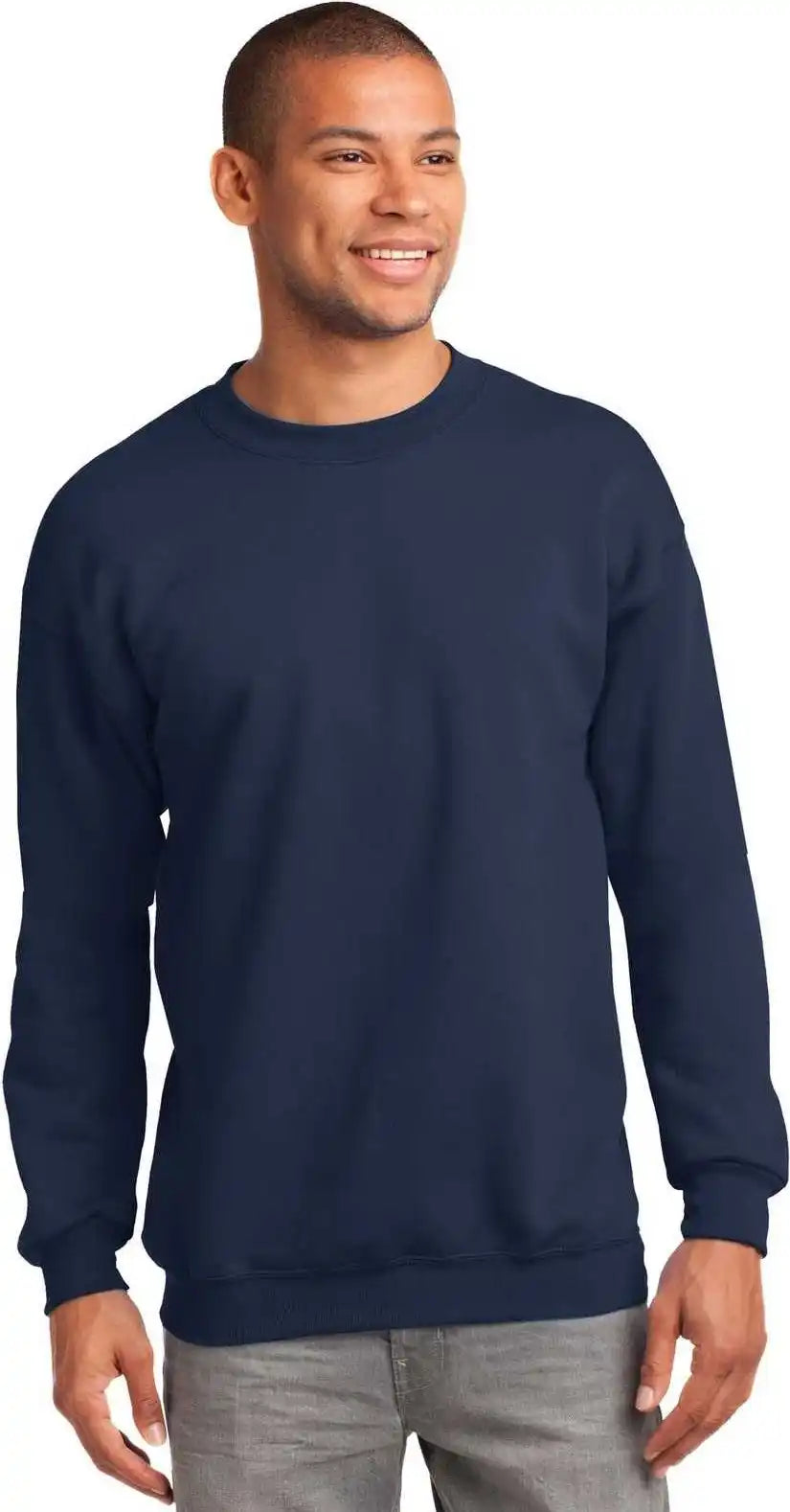 Port &amp; Company Pc90 Essential Fleece Crewneck Sweatshirt Navy