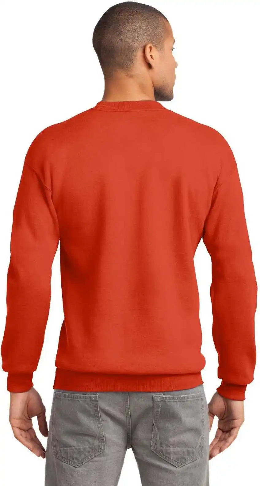 Port & Company Pc90 Essential Fleece Crewneck Sweatshirt Orange