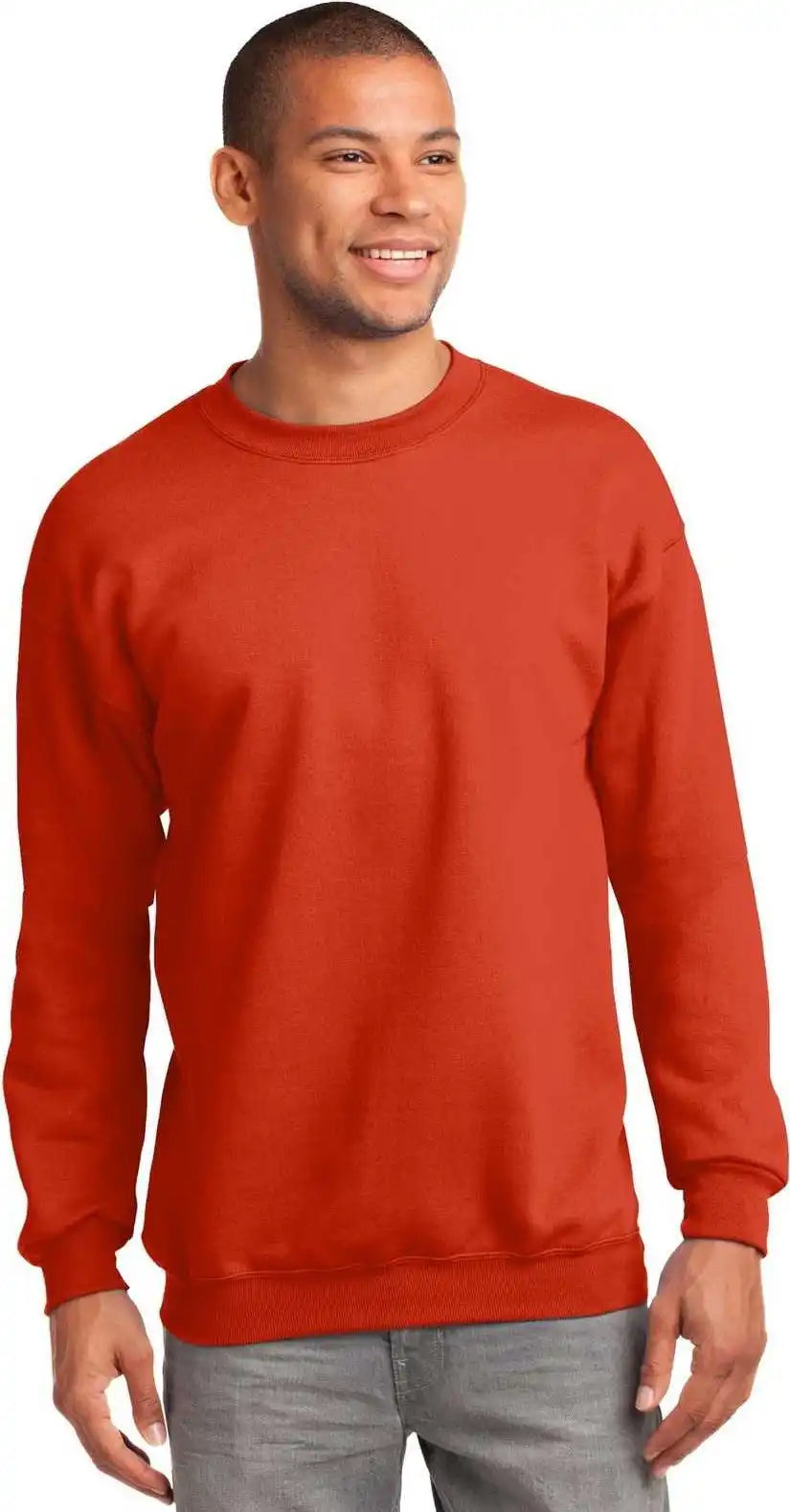 Port & Company Pc90 Essential Fleece Crewneck Sweatshirt Orange