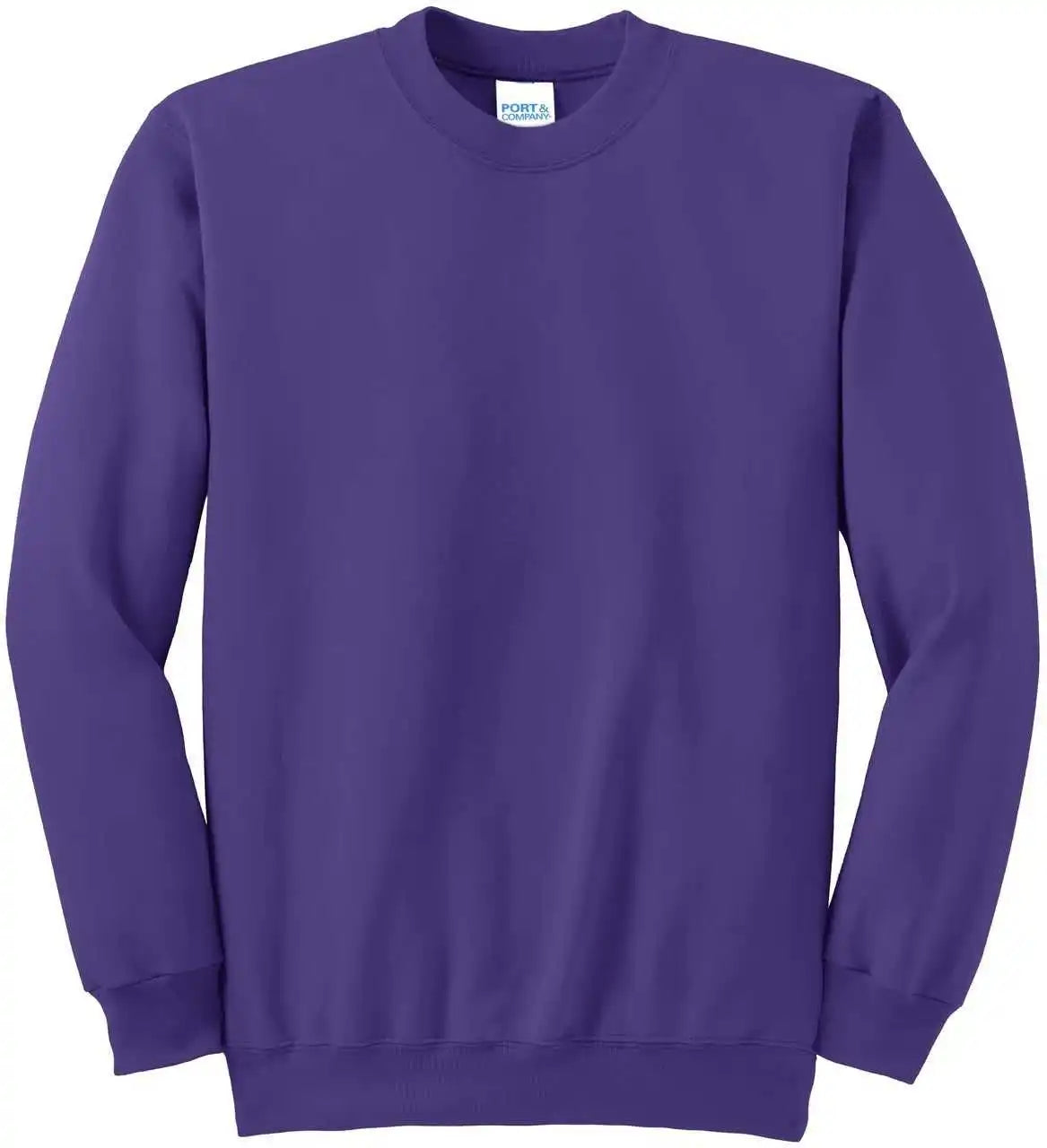 Port &amp; Company Pc90 Essential Fleece Crewneck Sweatshirt Purple