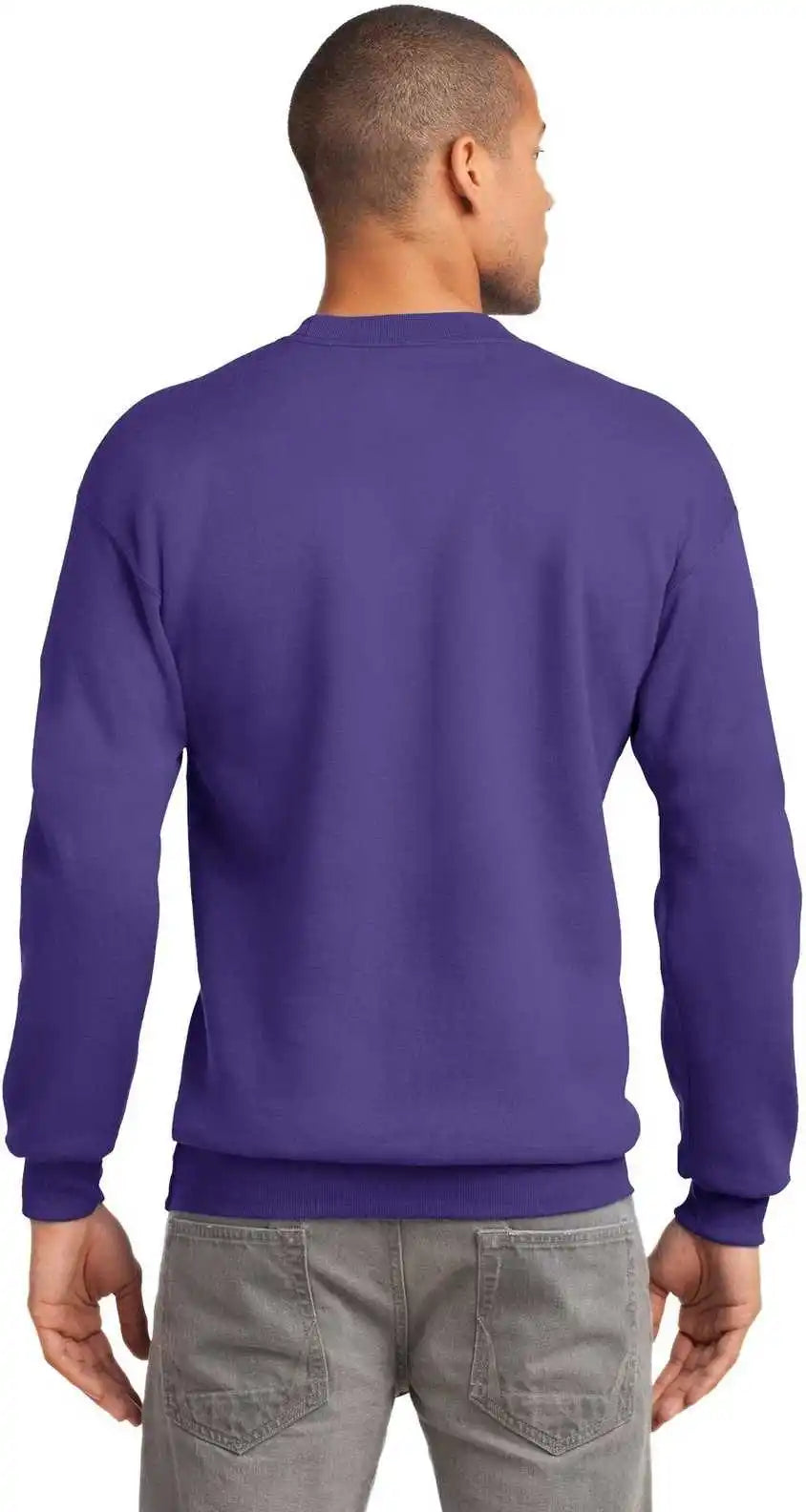 Port & Company Pc90 Essential Fleece Crewneck Sweatshirt Purple