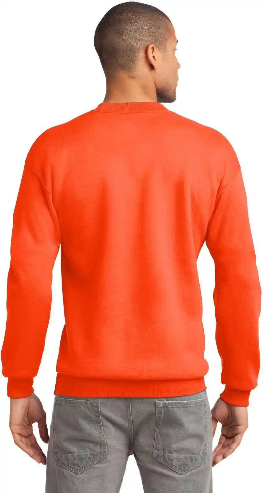 Port & Company Pc90 Essential Fleece Crewneck Sweatshirt - Safety Orange