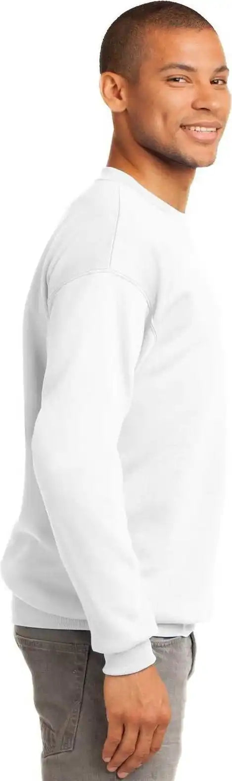 Port &amp; Company Pc90 Essential Fleece Crewneck Sweatshirt White
