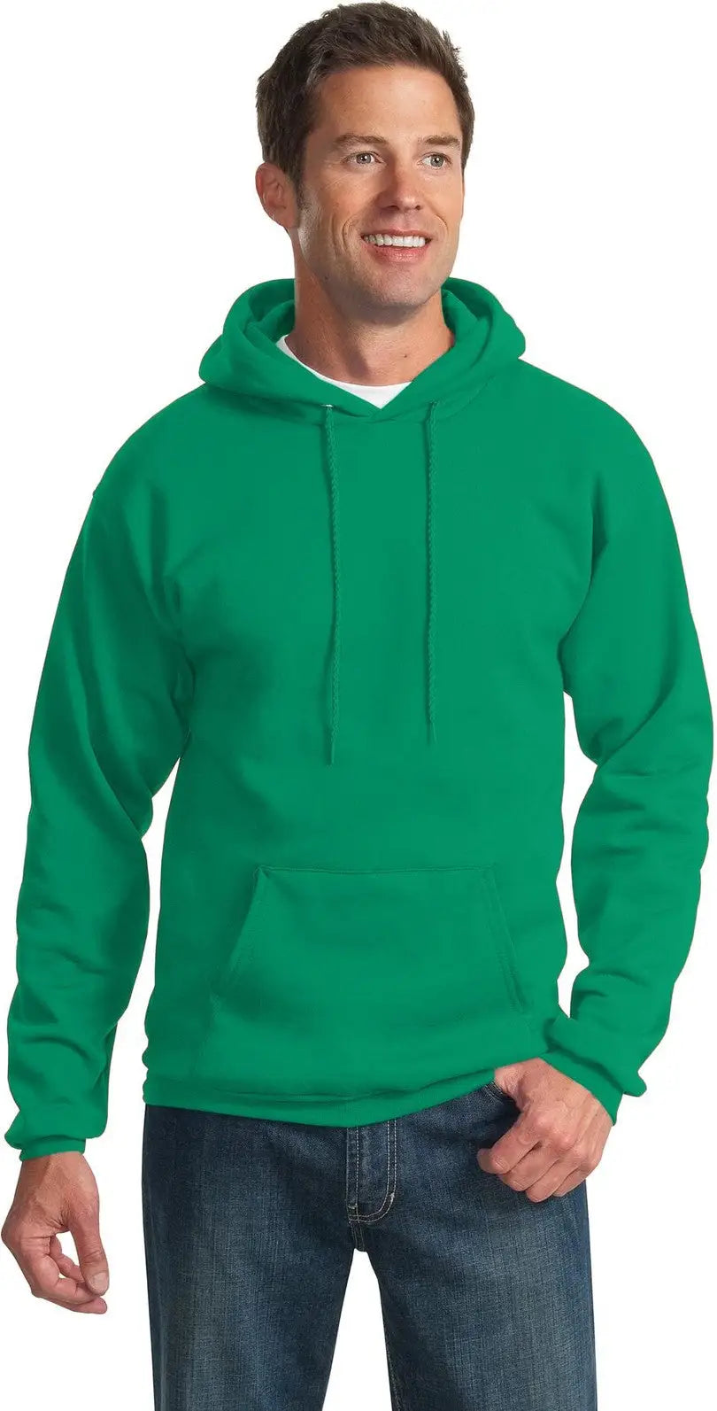 Port & Company Pc90h co Essential Fleece Pullover Hooded Sweatshirt - Kelly Green - Adult s