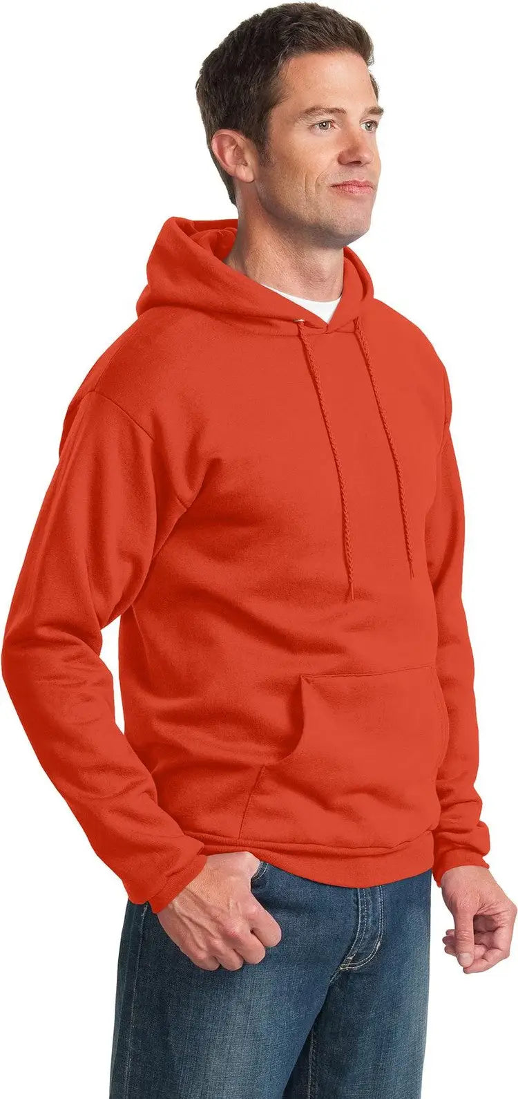Port & Company Pc90h co Essential Fleece Pullover Hooded Sweatshirt - Orange