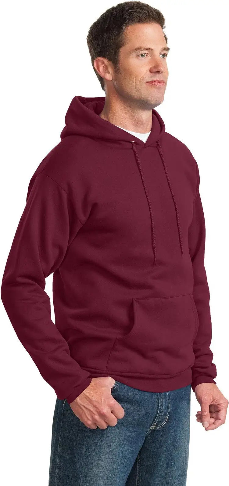 Port & Company Pc90h co Essential Fleece Pullover Hooded Sweatshirt - Cardinal