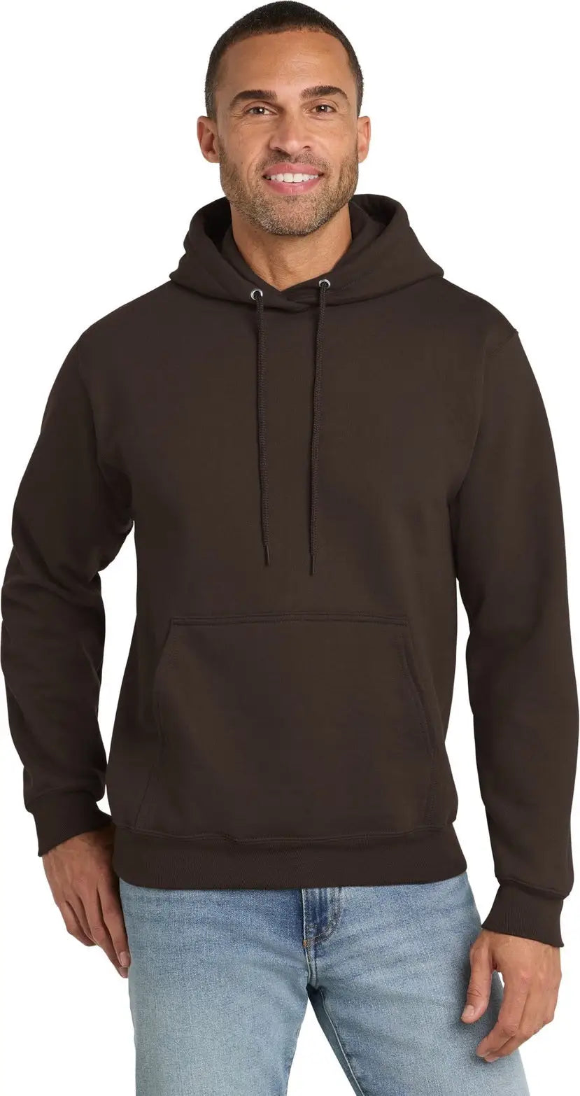 Port & Company Pc90h co Essential Fleece Pullover Hooded Sweatshirt - Dark Chocolate Brown