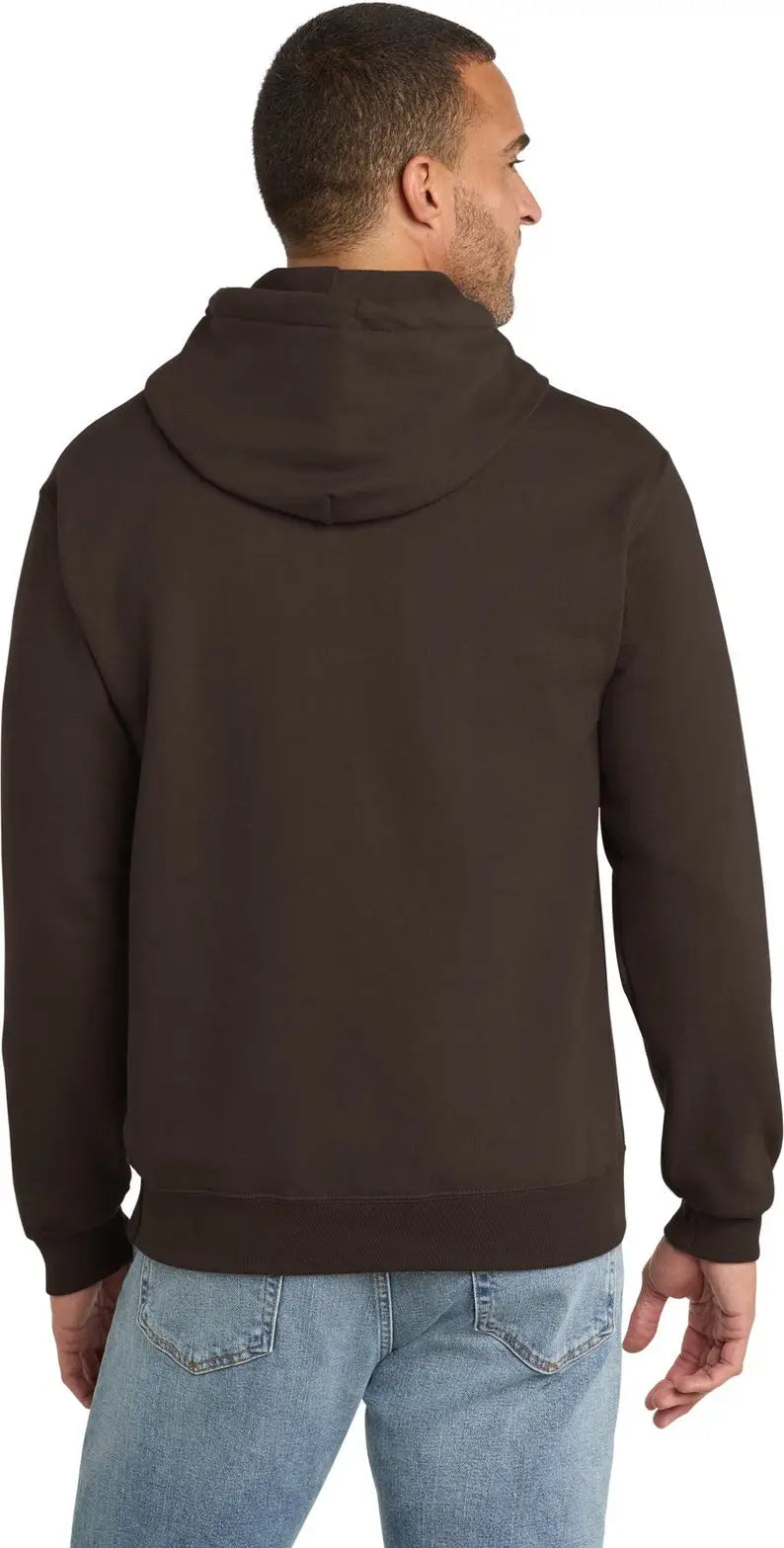 Port & Company Pc90h co Essential Fleece Pullover Hooded Sweatshirt - Dark Chocolate Brown