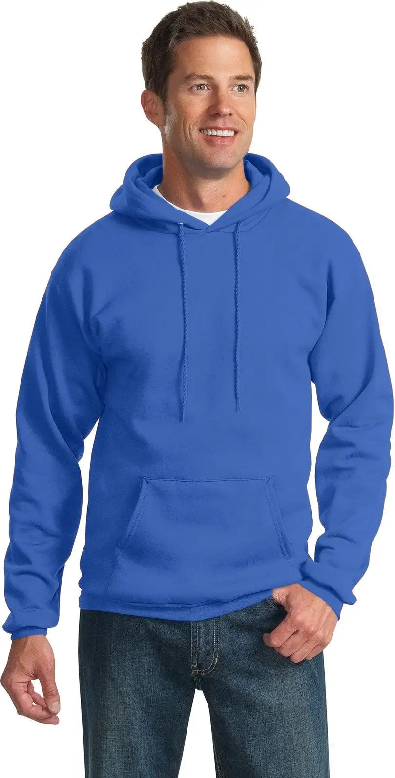 Port & Company Pc90h co Essential Fleece Pullover Hooded Sweatshirt - Royal - Adult s