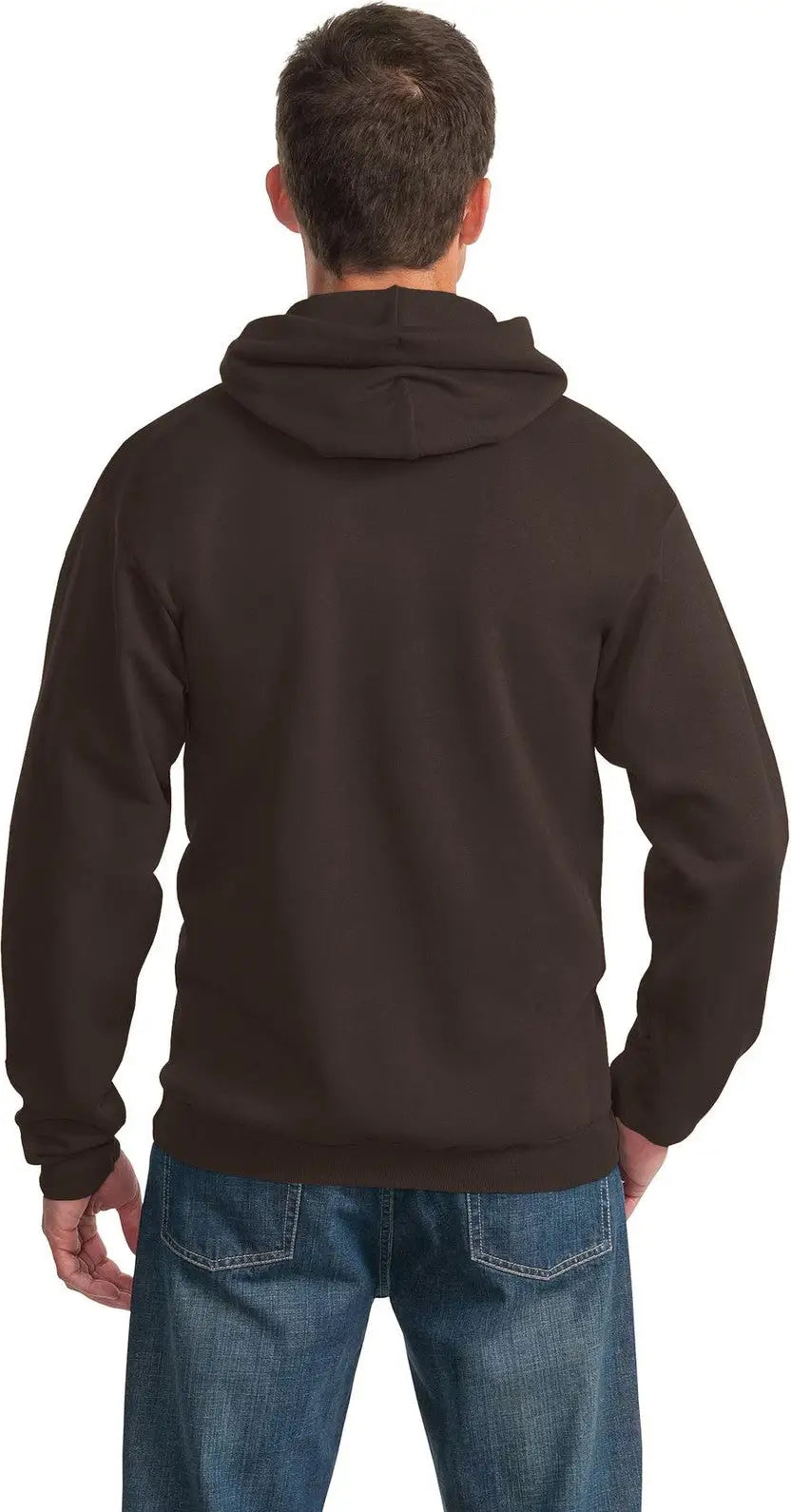 Port & Company Pc90h co Essential Fleece Pullover Hooded Sweatshirt - Dark Chocolate Brown