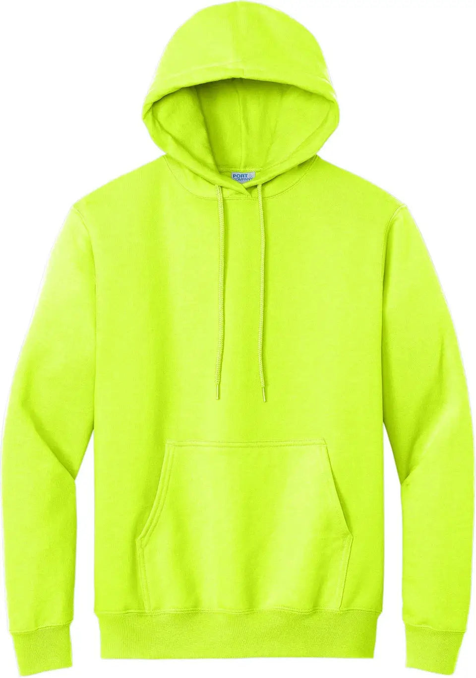 Port & Company Pc90h co Essential Fleece Pullover Hooded Sweatshirt - Safety Green