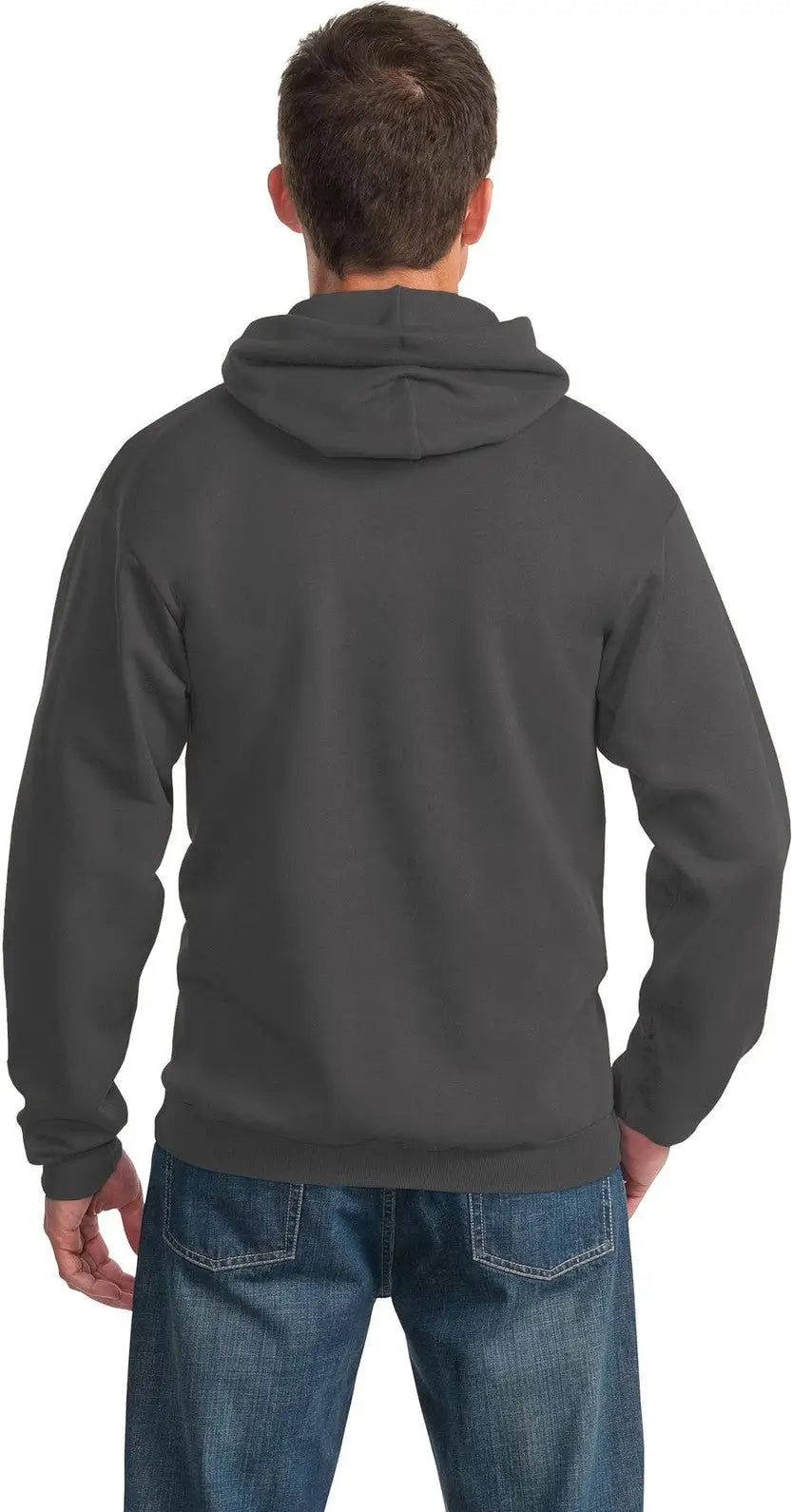 Port & Company Pc90h co Essential Fleece Pullover Hooded Sweatshirt - Charcoal