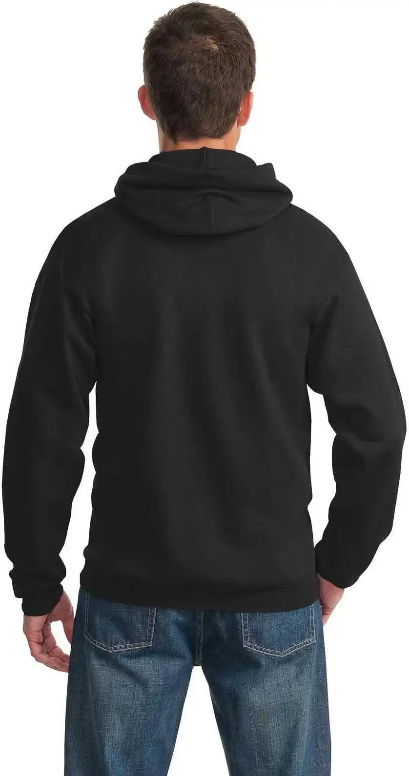 Port & Company Pc90h Essential Fleece Pullover Hooded Sweatshirt Jet Black