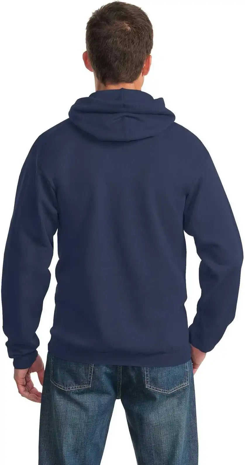 Port & Company Pc90h Essential Fleece Pullover Hooded Sweatshirt Navy
