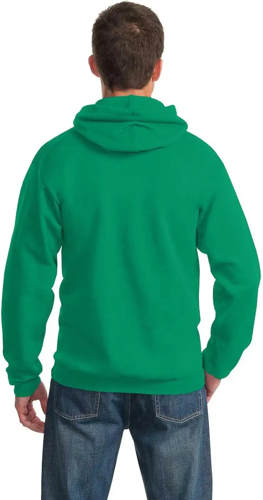 Port &amp; Company Pc90h Essential Fleece Pullover Hooded Sweatshirt Kelly Green