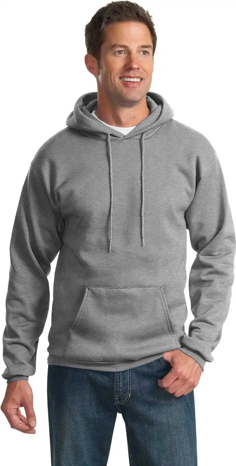 Port & Company Pc90h Essential Fleece Pullover Hooded Sweatshirt Athletic Heather