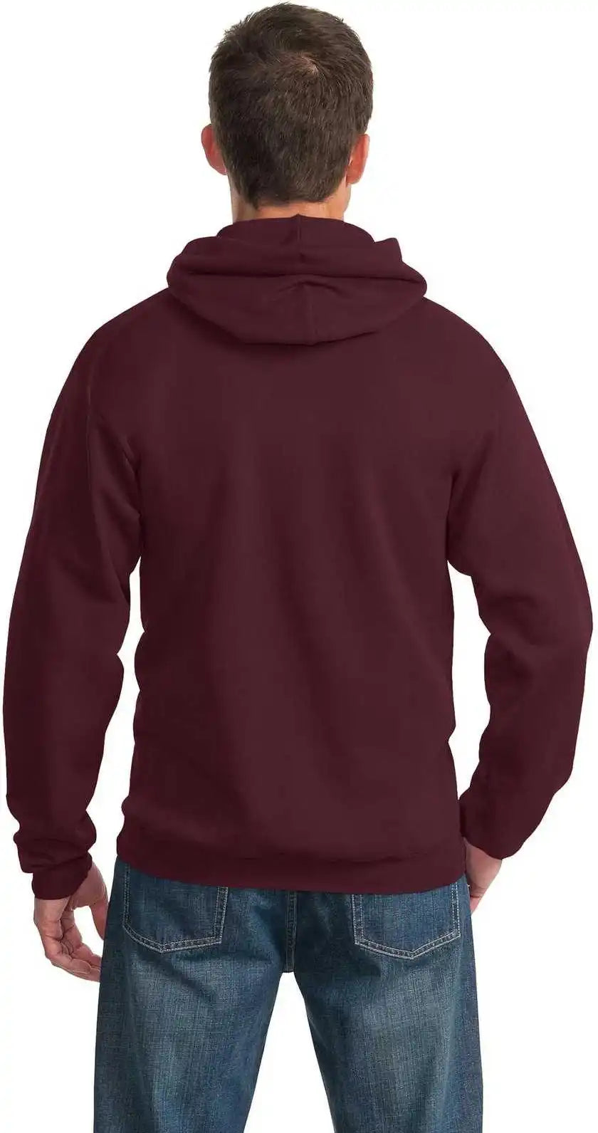 Port & Company Pc90h Essential Fleece Pullover Hooded Sweatshirt Maroon