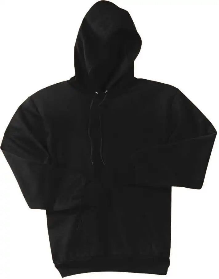 Port &amp; Company Pc90h Essential Fleece Pullover Hooded Sweatshirt Jet Black