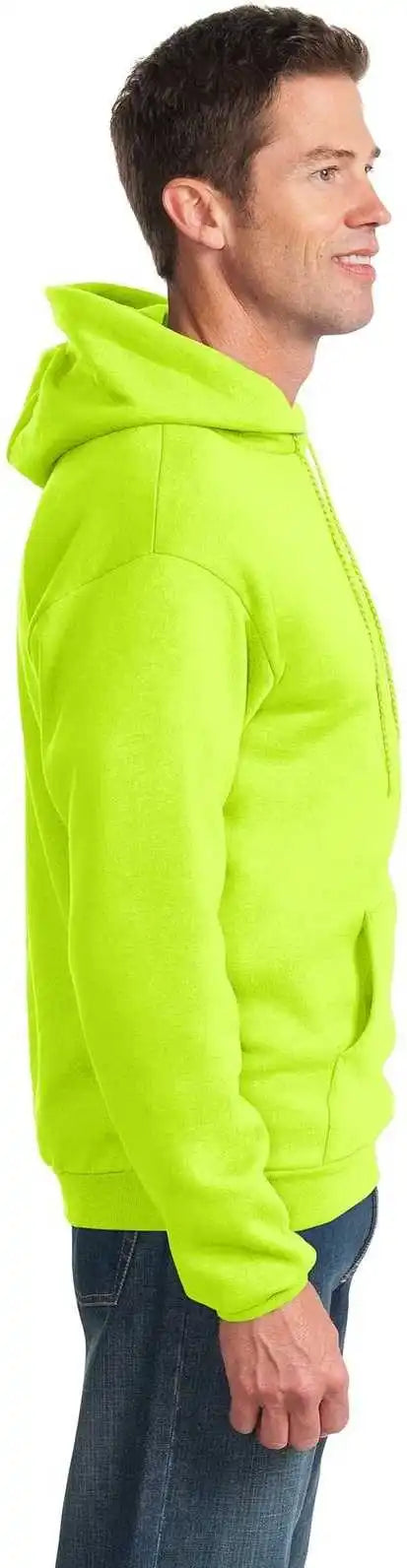 Port & Company Pc90h Essential Fleece Pullover Hooded Sweatshirt - Safety Green