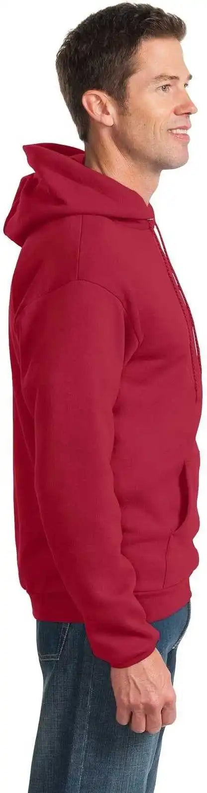 Port &amp; Company Pc90h Essential Fleece Pullover Hooded Sweatshirt Red