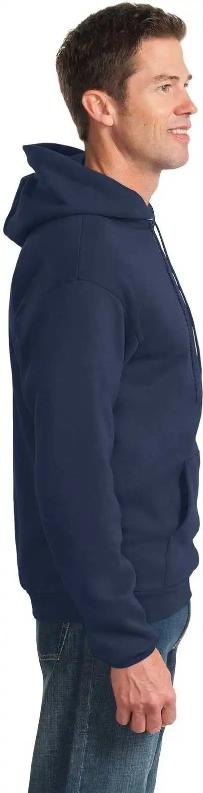 Port &amp; Company Pc90h Essential Fleece Pullover Hooded Sweatshirt Navy