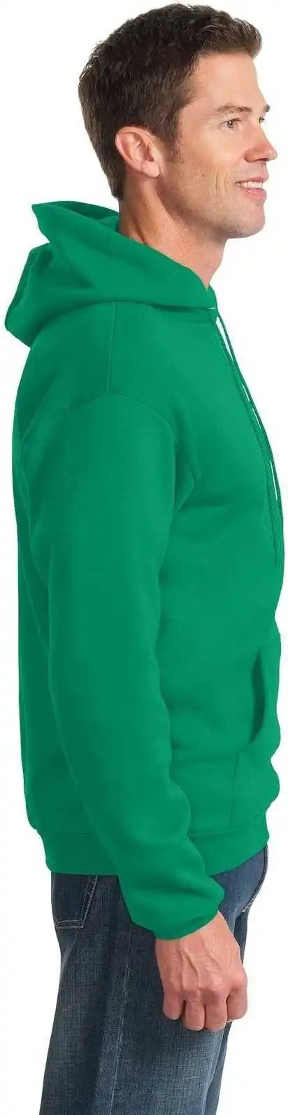 Port &amp; Company Pc90h Essential Fleece Pullover Hooded Sweatshirt Kelly Green