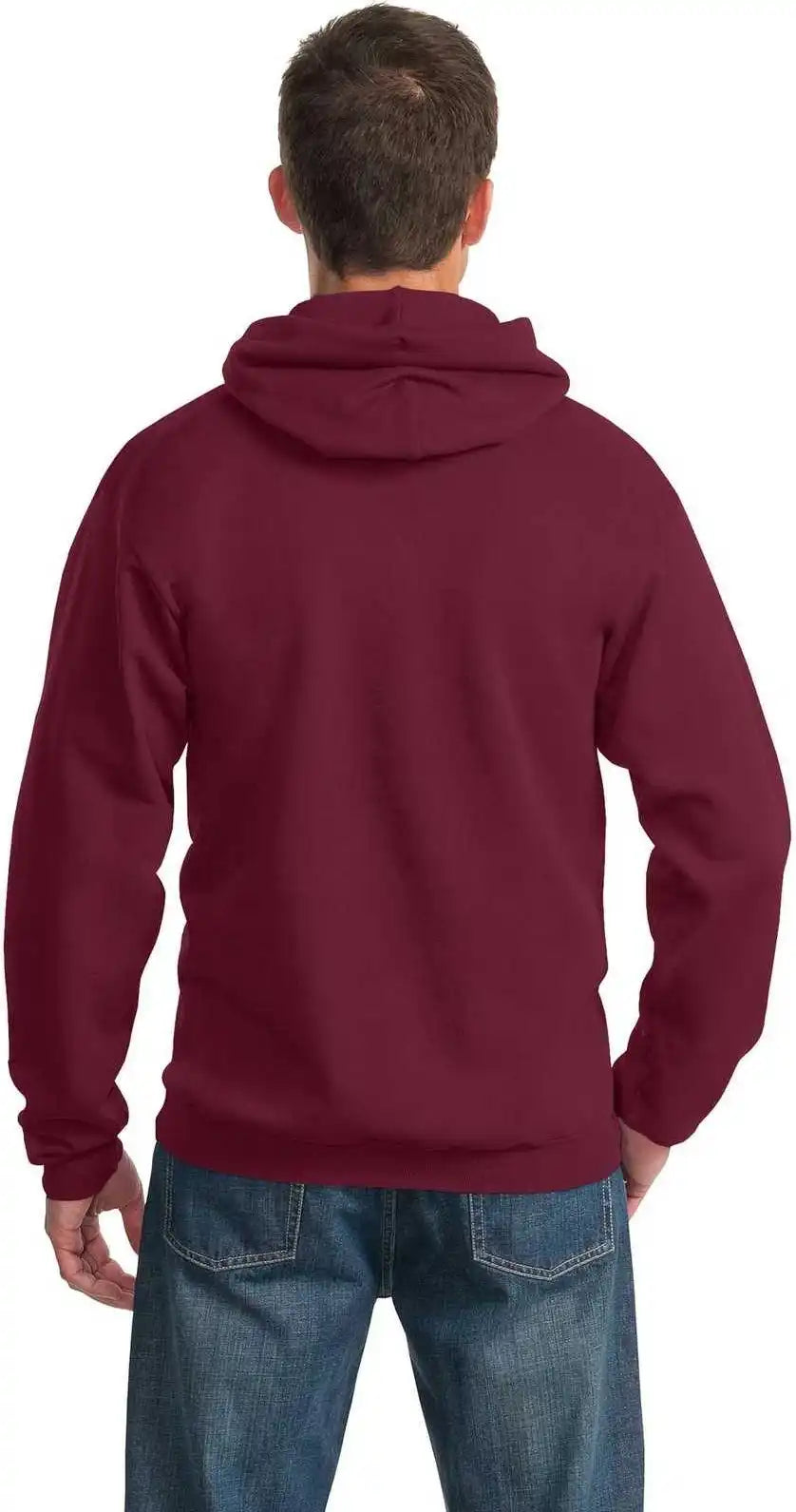 Port &amp; Company Pc90h Essential Fleece Pullover Hooded Sweatshirt Cardinal