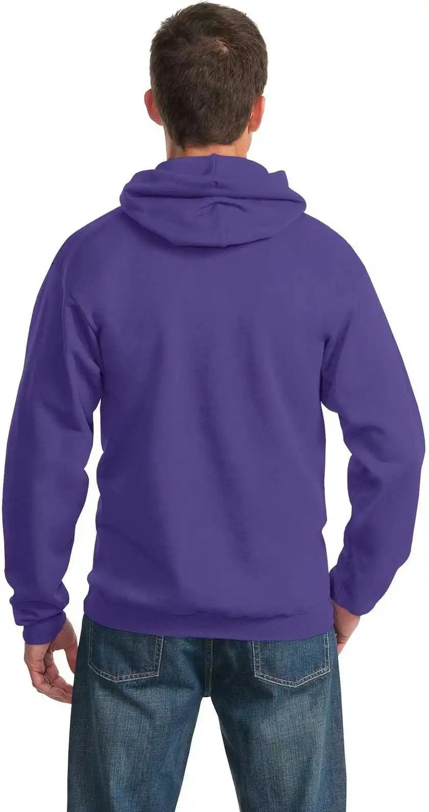 Port & Company Pc90h Essential Fleece Pullover Hooded Sweatshirt Purple