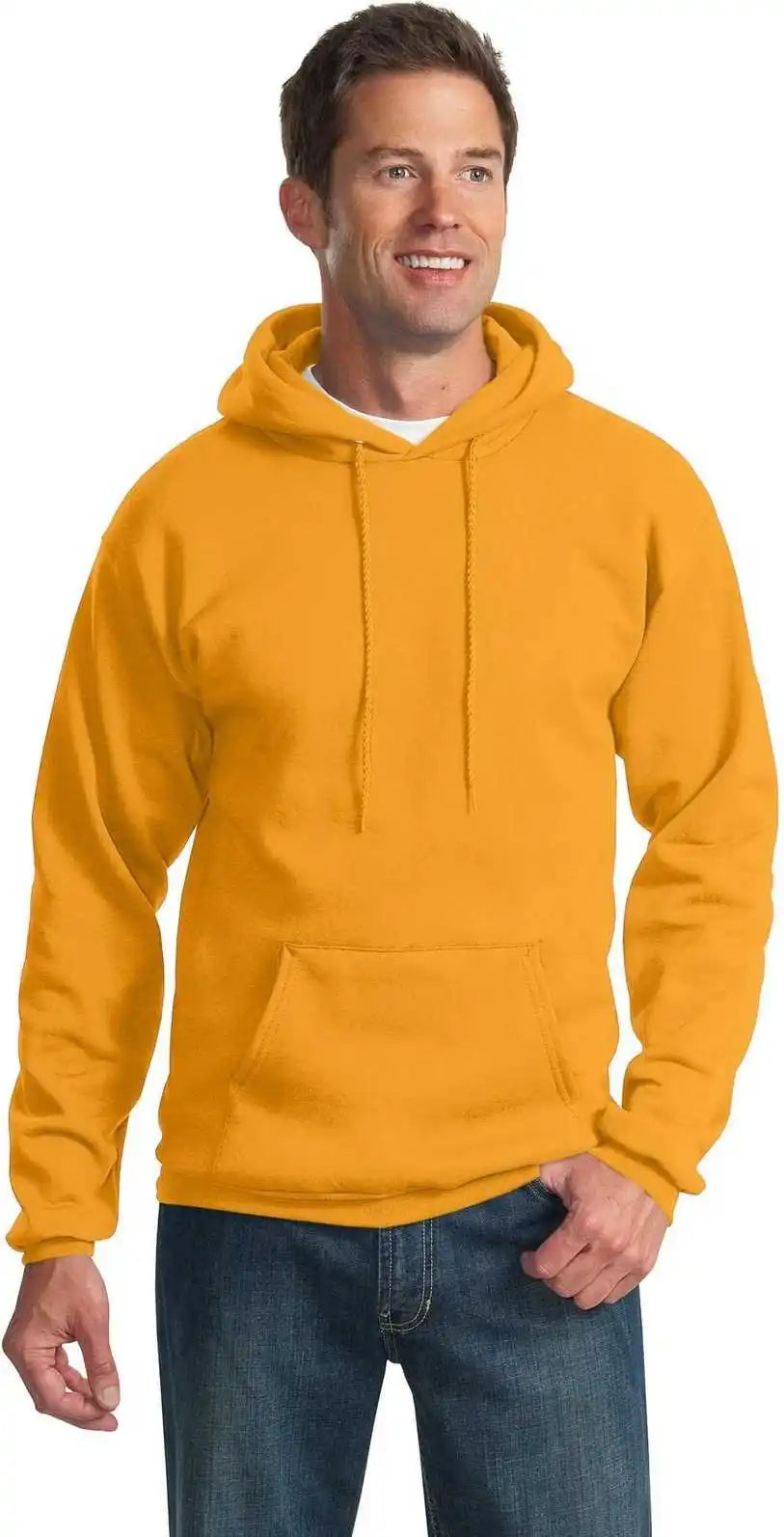 Port &amp; Company Pc90h Essential Fleece Pullover Hooded Sweatshirt Gold