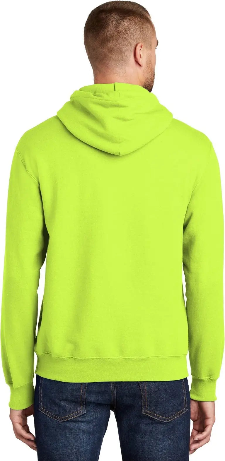 Port & Company Pc90ht co Tall Essential Fleece Pullover Hooded Sweatshirt - Safety Green