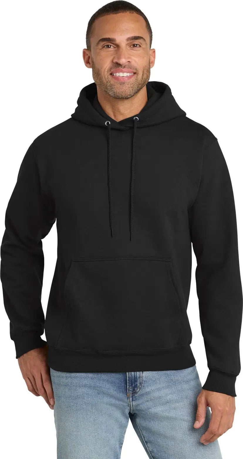Port & Company Pc90ht co Tall Essential Fleece Pullover Hooded Sweatshirt - Jet Black - Adult l