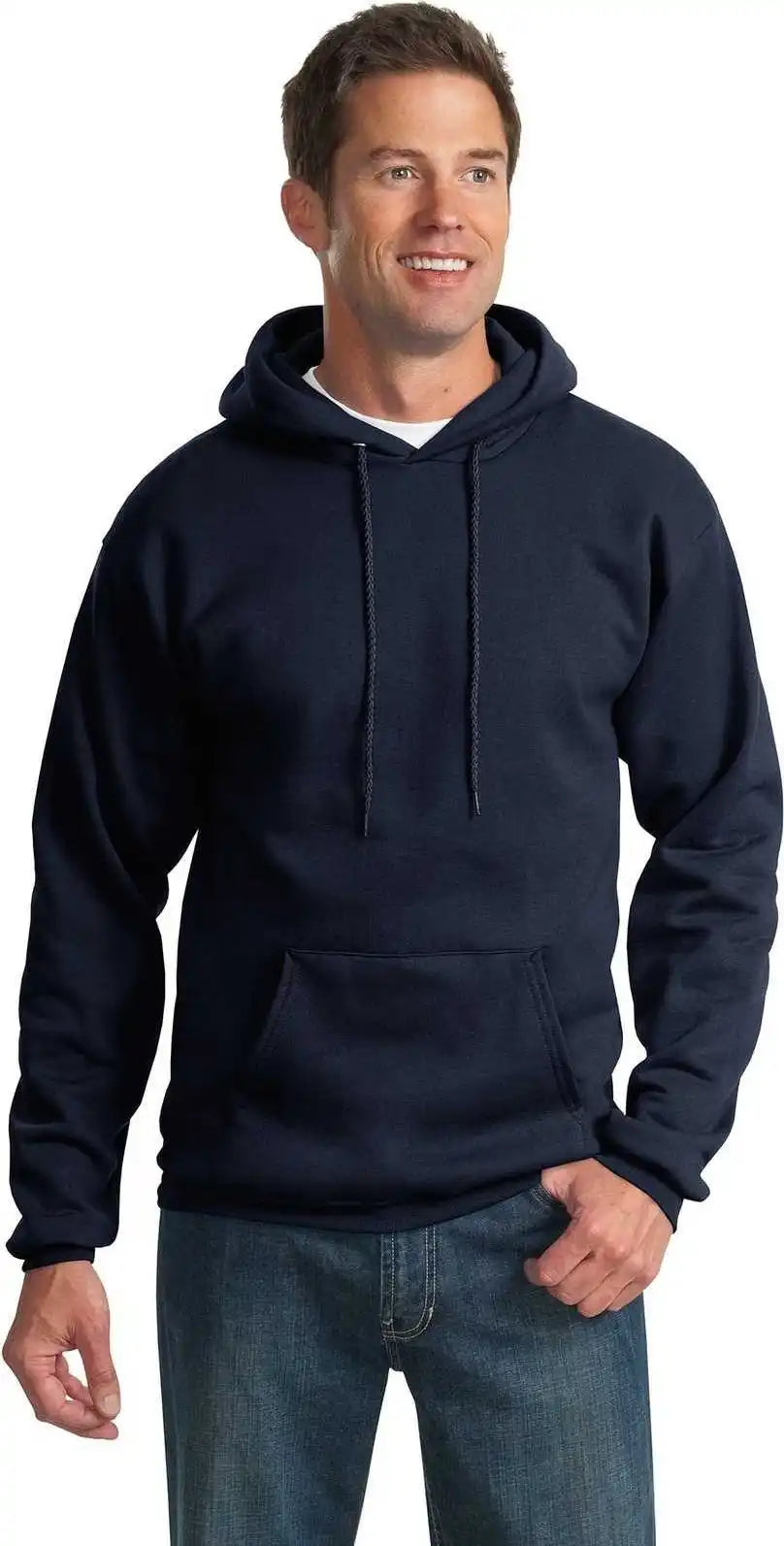 Port & Company Pc90ht Tall Essential Fleece Pullover Hooded Sweatshirt Navy