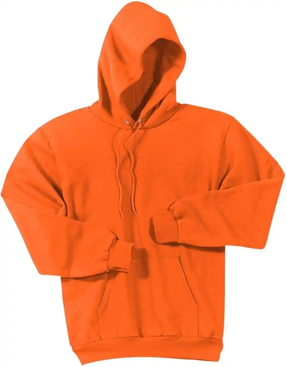 Port & Company Pc90ht Tall Essential Fleece Pullover Hooded Sweatshirt Safety Orange