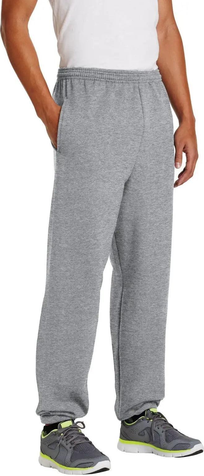 Port & Company Pc90p co Essential Fleece Sweatpant with Pockets - Athletic Heather