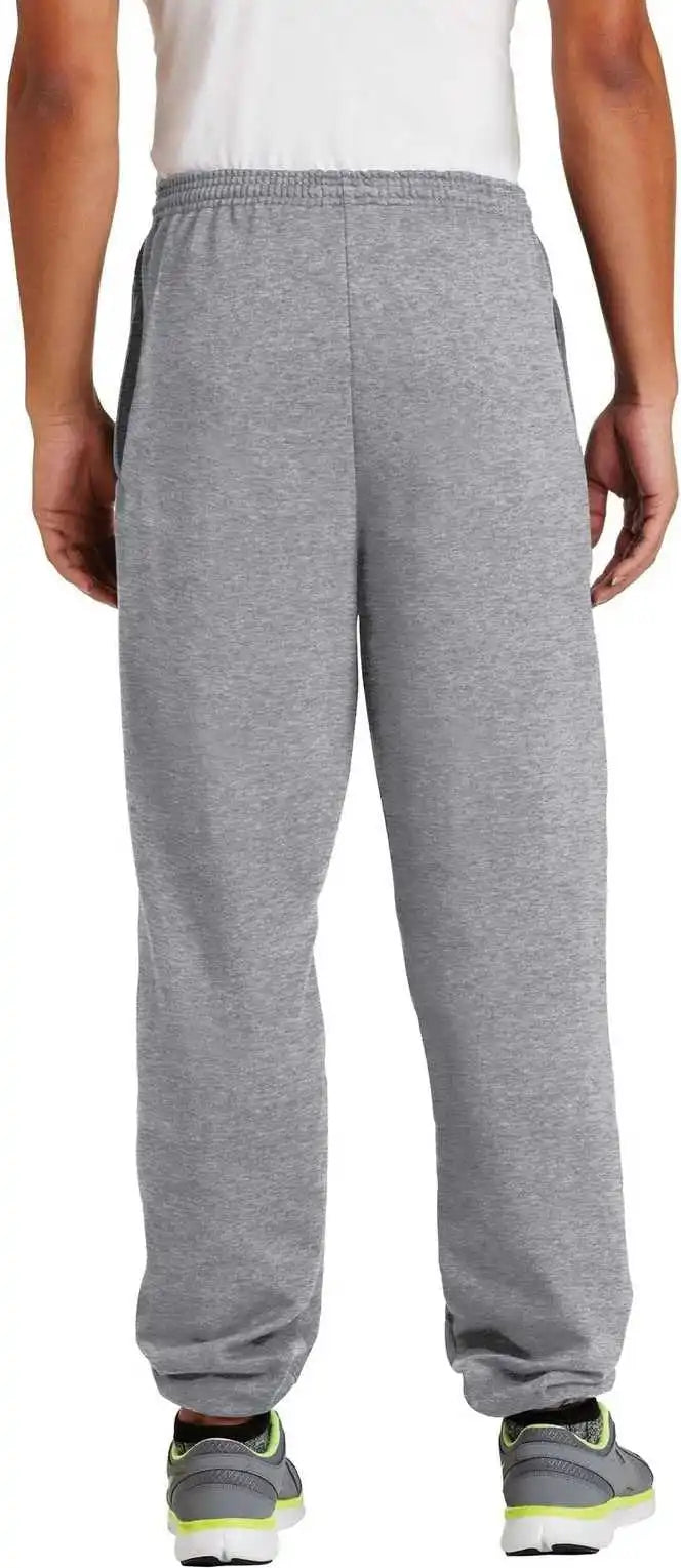 Port & Company Pc90p Essential Fleece Sweatpant with Pockets - Athletic Heather