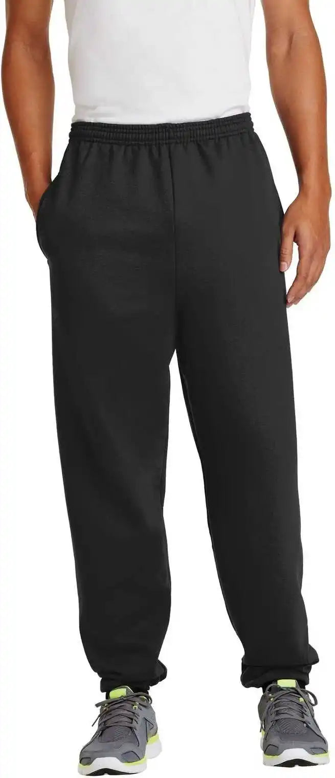 Port & Company Pc90p Essential Fleece Sweatpant with Pockets - Jet Black