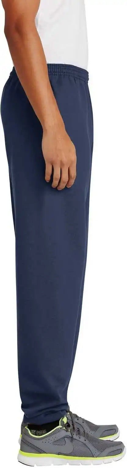 Port &amp; Company Pc90p Essential Fleece Sweatpant with Pockets Navy