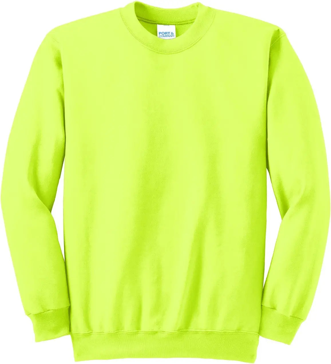Port & Company Pc90t co Tall Essential Fleece Crewneck Sweatshirt - Safety Green