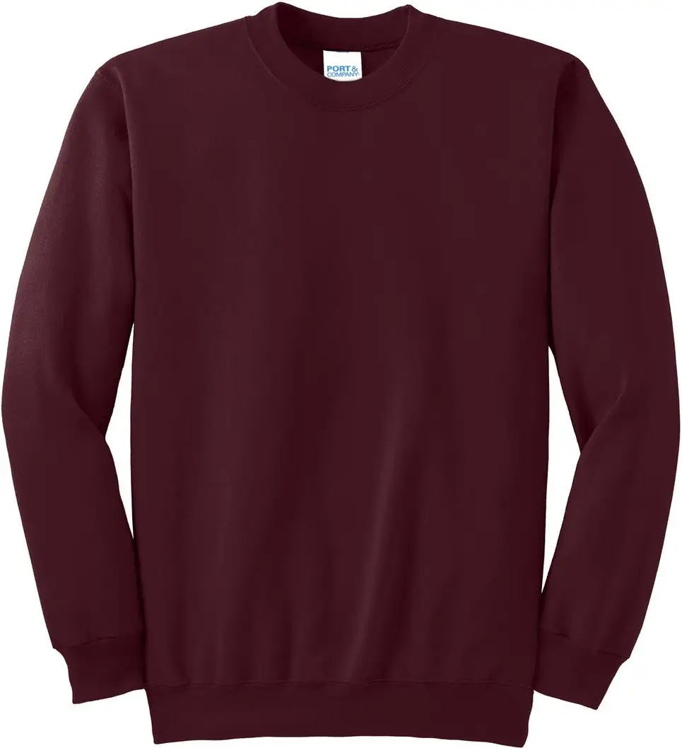 Port & Company Pc90t co Tall Essential Fleece Crewneck Sweatshirt - Maroon