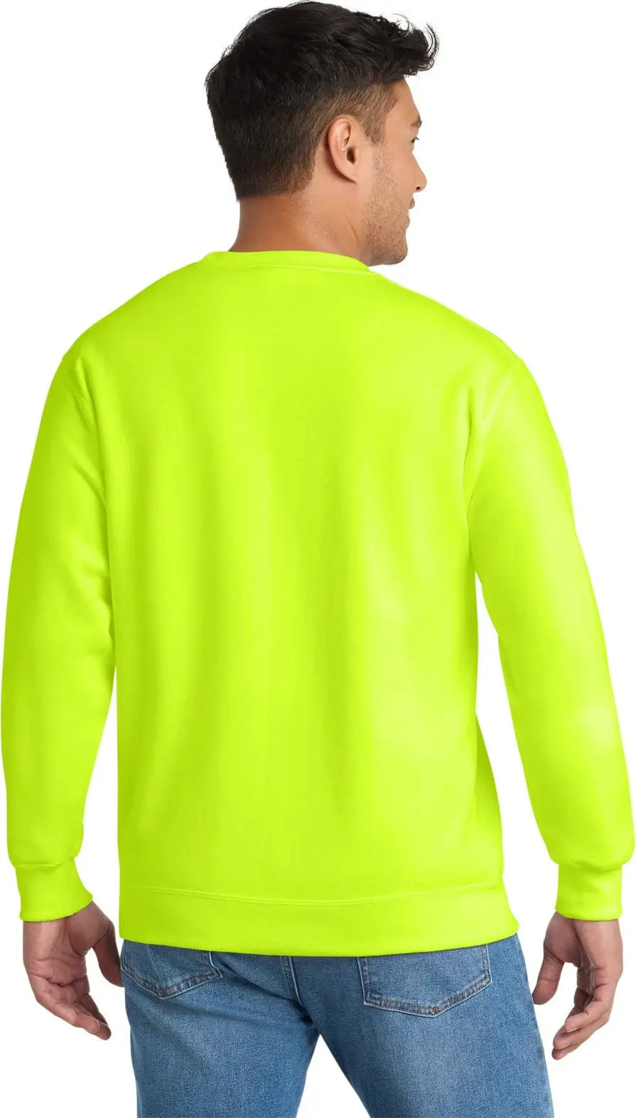 Port & Company Pc90t co Tall Essential Fleece Crewneck Sweatshirt - Safety Green