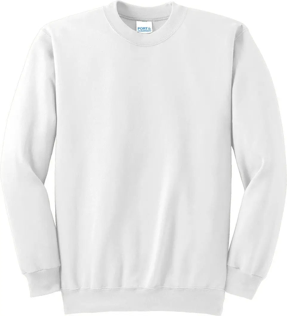 Port & Company Pc90t co Tall Essential Fleece Crewneck Sweatshirt - White