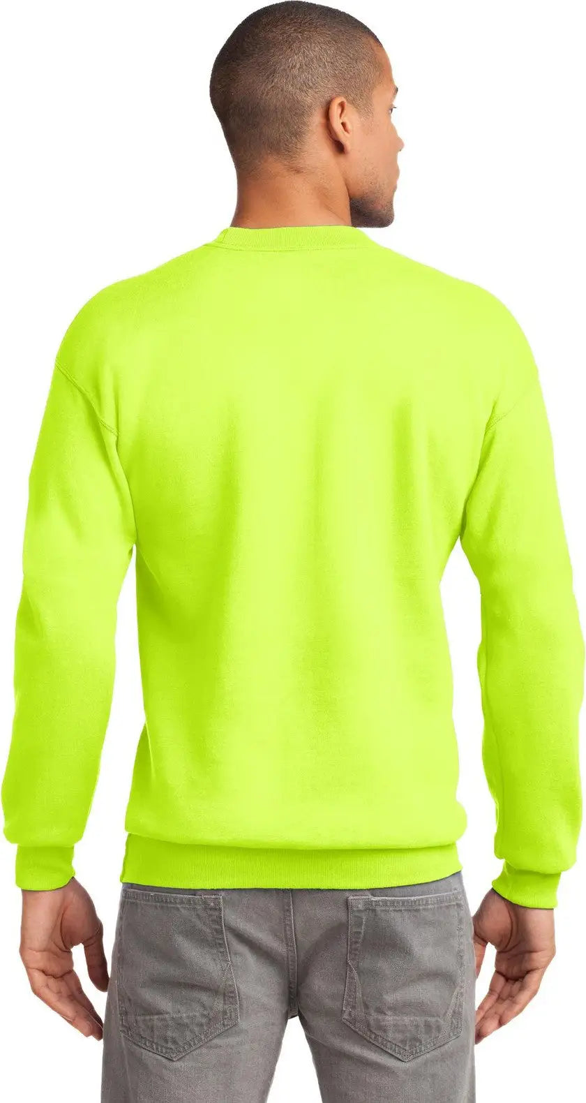 Port & Company Pc90t co Tall Essential Fleece Crewneck Sweatshirt - Safety Green
