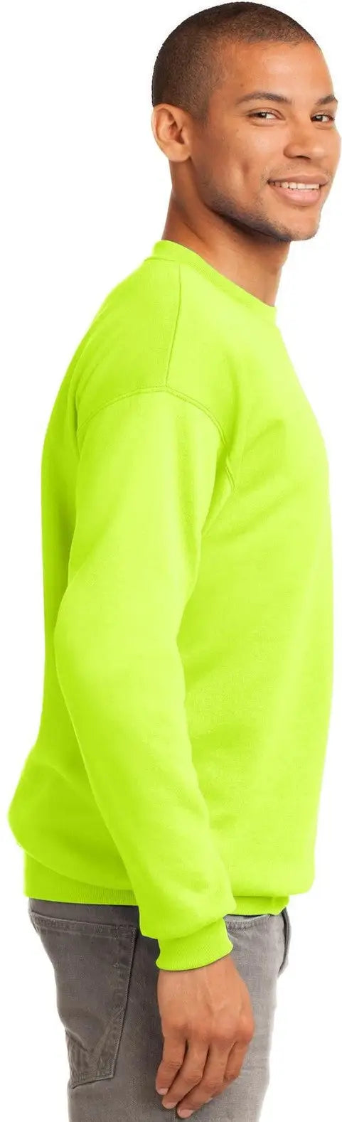 Port & Company Pc90t co Tall Essential Fleece Crewneck Sweatshirt - Safety Green