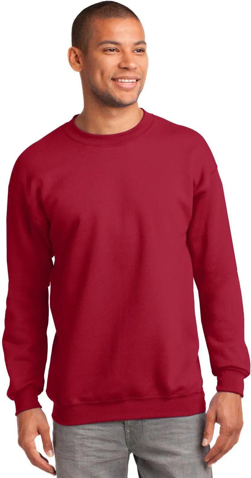 Port & Company Pc90t co Tall Essential Fleece Crewneck Sweatshirt - Red - Adult l
