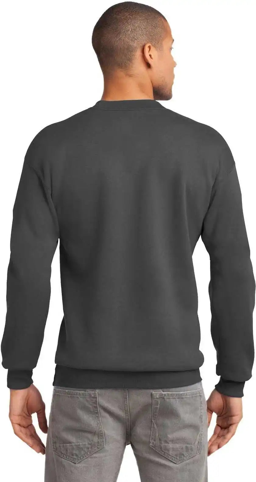 Port & Company Pc90t Tall Essential Fleece Crewneck Sweatshirt Charcoal
